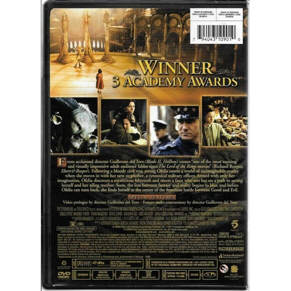 Pans Labyrinth DVD Movie Guillermo del Toro Fantasy Historical Drama DVD 4389 - Picture 2 of 2